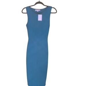 Velvet Torch Blue Sleeveless Sheath Midi Dress, Medium Size. NWT